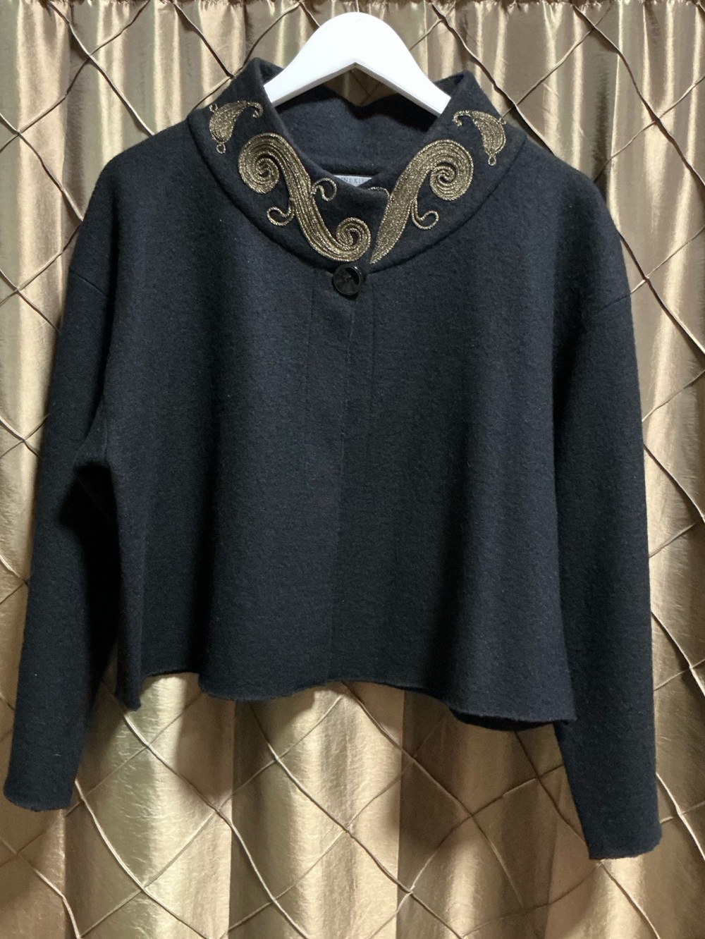 EUC- Vintage Anne Klein Soustache Collar Wool Blend Bolero